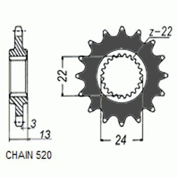 Zebatka napedowa sunstar sunf377-17 (wycofana z produkcji)