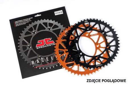 Zębatka tylna 702 52 aluminiowa racelite husqvarna sm 610 (08-09), suzuki dr350 (90-03), rgv 250 (91-96) (70252jta) (łańc. 520) kolor czarny