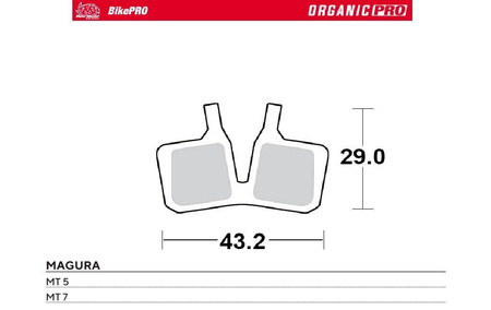 Moto-master bike pro klocki hamulcowe rowerowe organiczne pro