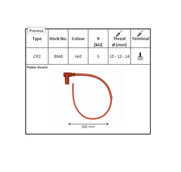 Fajka świecy zapłonowej Ngk fajka na świece gumowa kątowa (90) przewód 50 cmm kolor czerwony (nr 8515) – NGK