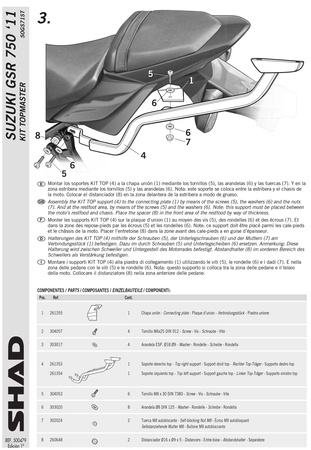Stelaż kufra tylnego Shad do Suzuki GSR 750 (11-14 )