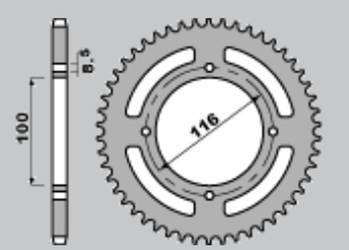 Zębatka tylna 467 56 kawasaki kx80/85