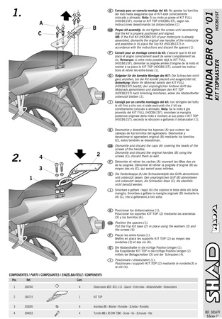 Stelaż kufra tylnego Shad do Honda CBR 600F