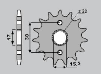 Zębatka przednia 332 15 honda cr 80/85 86-07(jtf1256.15) (273-15) (łańc.420)