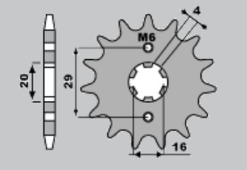 Zębatka przednia 425 13 suzuki ts 125r/x '90-'96 (jtf425.13)