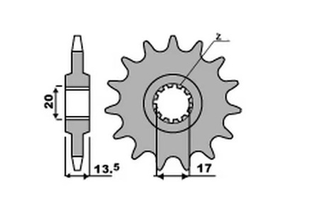 Zębatka przednia 153 11 18nc fantic 200/212/249 (łańc. 520)