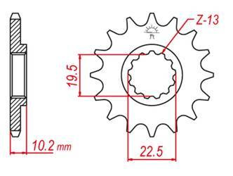 Zębatka przednia 435 16 suzuki rm 250 '87-'12 (+3), dr 250 '90-'93 (+3), dr 350 '90-'99, dr-z 400 '00-'20 (+1) (jtf432.16)