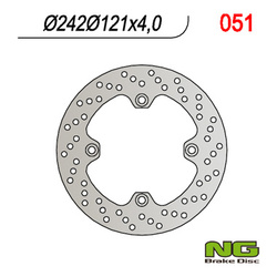 Tarcza hamulcowa przód suzuki dr 600 '85-'89 (242x121x4) (4x10,5mm)