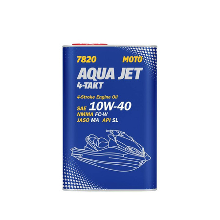 Mannol olej silnikowy 4t aqua jet 10w40 1l (jaso ma/api sl) metalowa puszka (7820) (12)