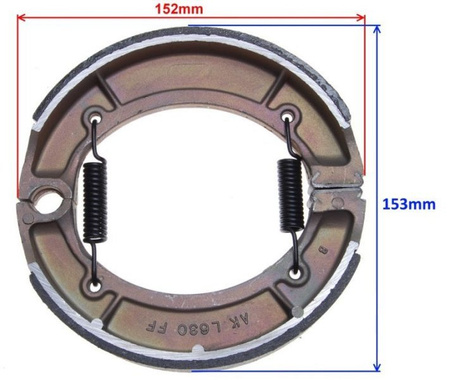 Szczęki hamulca tylnego Kingway Chopper 150 / 250