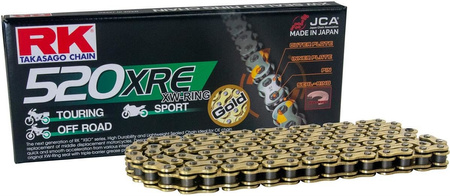 ŁAŃCUCH NAPĘDOWY GB520XRE-110 (XW-RING) ZAKUWKA (CLF) W ZESTAWIE KOLOR ZŁOTY (POJEMNOŚĆ: DO 800 CCM) (36,5 KN)
