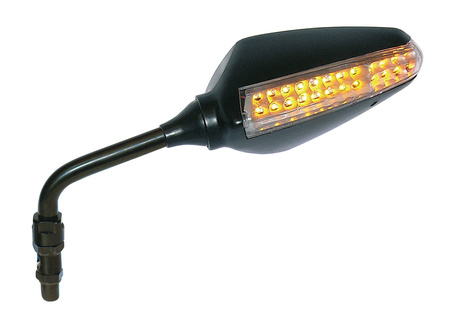 Lusterko lewe uniwersalne z kierunkowsaem led kolor czarny (komplet do 6886)