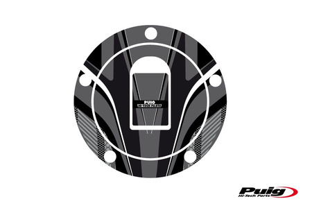 Osłona wlewu paliwa puig do kawasaki 2000-2005 (wzór radikal) szara