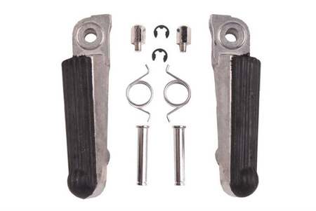 Zestaw podnóżków (podnóżki) kierowcy kompletny z mocowaniami honda cbr 250 '86-94, nsr 250 '85-96, vfr 400 '87-92, (zamiennik oryginału)