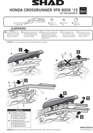 Stelaż kufra tylnego Shad do Honda Cross Runner
