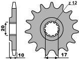 Zębatka przednia 2074 13 18nc husqvarna cr/wr 125 (98-08) (łańc. 520)