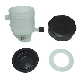 Zbiorniczek płynu hamulcowego z pokrywą i uszczelką przód yamaha r6, r1, / suzuki gsx-r, sv, tl / kawasaki zx-6r, 7r, 9r, 10r