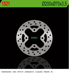 Tarcza hamulcowa tył kawasaki kfx 450r '08-'14 (200x70x3,5) (4x10,5mm)