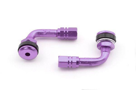 zawór koła wygięty (kątowy) kolor fioletowy (cena za 2 szt.) (952li)