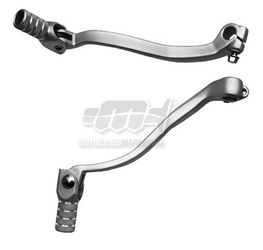 Dźwignia zmiany biegów kawasaki kx 250 f '04-'08, rmz 250 '04-'06 (aluminiowa) kolor srebrny, końcówka stalowa