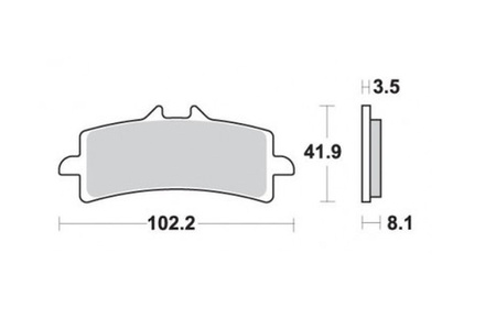 Klocki hamulcowe kh447 spiek metaliczny (złote) = ft 4113 (ft 4156)