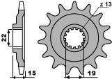 Zębatka przednia 2184 15 18nc beta 350 m4 4t 04-09 (łańc. 520)