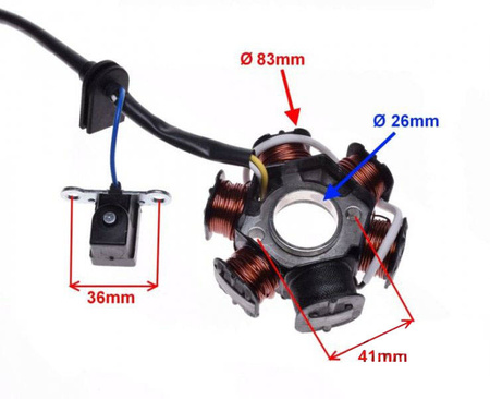 Stator iskrownik 6 cewek do Peugeot Ludix Peugeot JetForce C-Tech