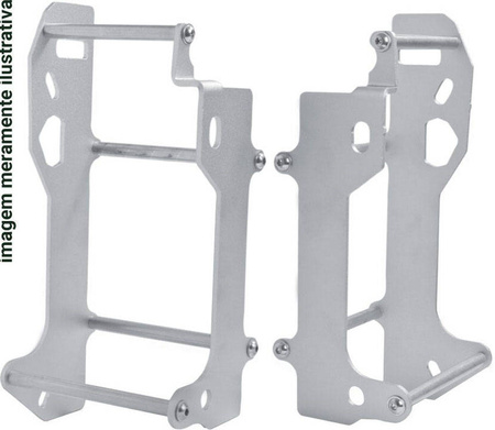 Osłony chłodnicy aluminiowe model light ice polish tm en/mx 250, en/mx 300 '19 kolor srebrny