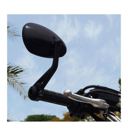 Lusterko na koniec kierownicy lewe kolor czarny