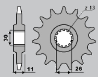 Zębatka przednia 579 14 yamaha r1/fj1200/x(jtf579.14)