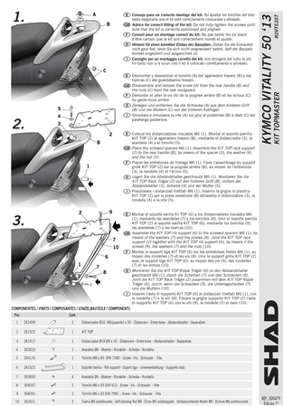 Stelaż kufra tylnego Shad do Kymco Vitality 2T 50 (09 -14)