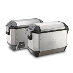 kufry boczne 36l monokey kms k'mission aluminiowe (para = 2 szt) + dodatkowy zamek - do stelaży bocznych kl, klr, klo, klor