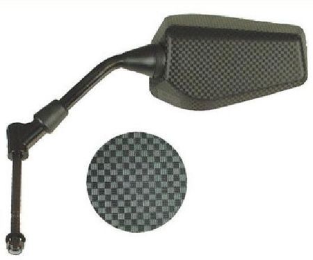 Lusterko lewe, średnica gwintu 8mm, strona prawa, kolor carbon peugeot ludix, speedfight ii, speedfight ii ac, speedfight ii lc, tkr, trekker, vivacity 50/100 1999-2006 (e692i)