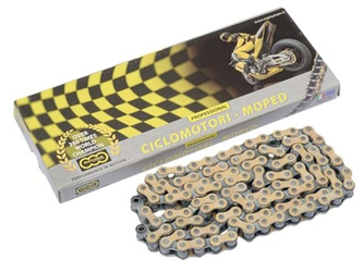 ŁAŃCUCH NAPĘDOWY 420OROY (110 OGNIW) STREET DO 110 CCM ZŁOTY (124OROY/024) (BEZ ORINGÓW)