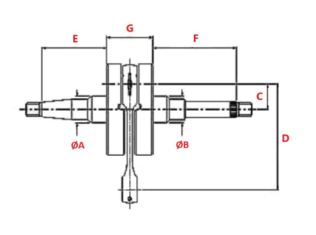 Wał Korbowy Top Racing Standard 2t125 Ccm Piaggio Vespa Pk 125 Ets