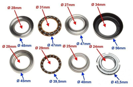 Łożyskowanie kierownicy do Junak 902 Romet Soft