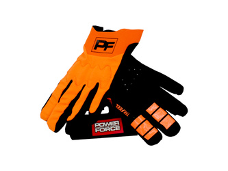 Rękawice Motocyklowe Power Force Enduro Cross Quad Spandex Pomarańczowo Czarne L