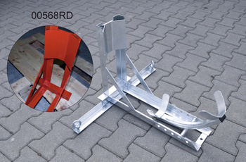 Stojak z uchwytem przedniego koła do transportu motocykla (z kołyską) kolor czerwony