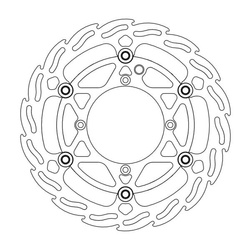 Tarcza hamulcowa (pływająca) 260mm ktm sx 85 '11-, 250/350 freeride '14- husqvarna tc85 '14 przód  (z otworem na czujnik prędkośc
