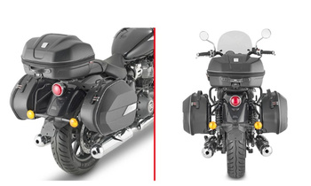 STELAŻ KUFRÓW BOCZNYCH MONOKEY ROYAL ENFIELD SUPER METEOR 650 '23-'25, - RÓWNIEŻ POD KUFRY MONOKEY RETRO-FIT KVE K'VENTURE ALU ORAZ KK'MISSION ALU