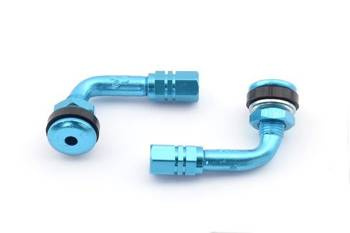 zawór koła wygięty (kątowy) kolor niebieski (cena za 2 szt.) (952az)