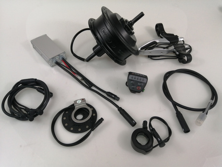 Silnik Do Roweru Tylna Piasta Kaseta 350w/36v Zestaw + Wyświetlacz Led E06