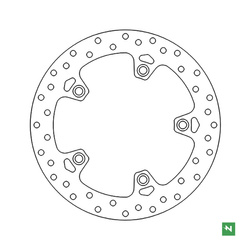 TARCZA HAMULCOWA TYŁ BMW F 650GS 800/ K1200/ R1200 (265X136X4,5) (5X10MM)