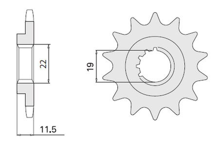 Zębatka przednia 4101 16 suzuki dr 125 85-00 (jtf409.16) (409-16)