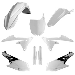 KOMPLET PLASTIKÓW (FULL KIT) YAMAHA YZ 250F '14-'18; YZ 450F '14-'17 W ZESTAWIE TABLICA PRZEDNIA (8678400001) I OSŁONY AMORTYZARORÓW (8352000001) KOLOR BIAŁY