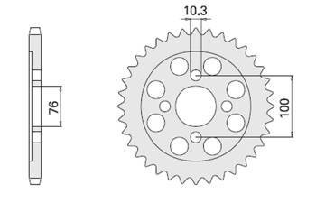 Zębatka tylna 803 56 suzuki vl 125 intruder 00-07 (2012-56) (łańc. 428)