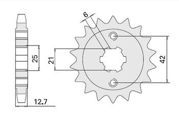 Zębatka przednia 288 18 honda cb750 71-78