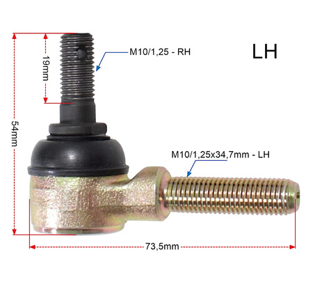 Końcówki Drążków Kierowniczych Tekyo Lewa + Prawa Kawasaki Suzuki Polaris Arctic Cat 51-1012-Lr