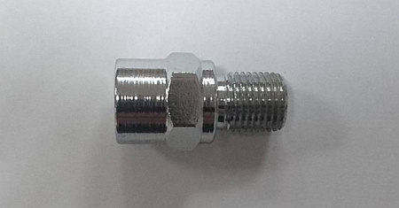Złącze chrom wewnętrzno-zewnętrzne m10x1,0