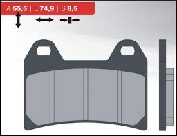 Klocki hamulcowe kh244 spiek metaliczny (złote) (ft 4093)
